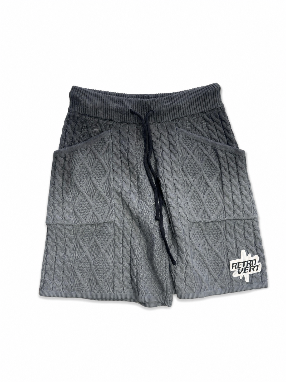 Retrovert Gradient Knitted Shorts Black