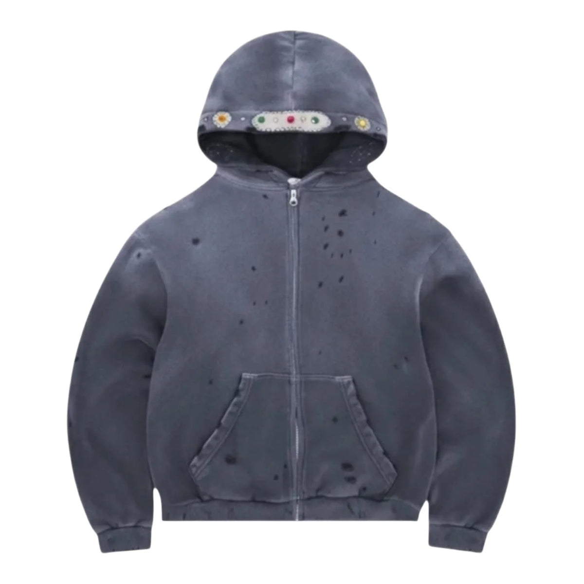 Bravest Studios Sapphire Zip Up Hoodie Grey