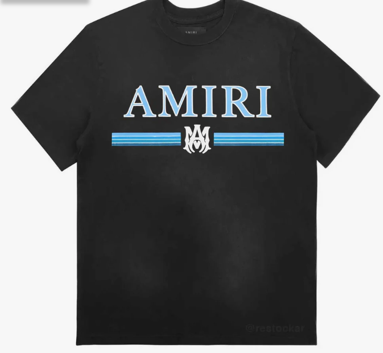 Amiri MA Bar Logo Tee Blue