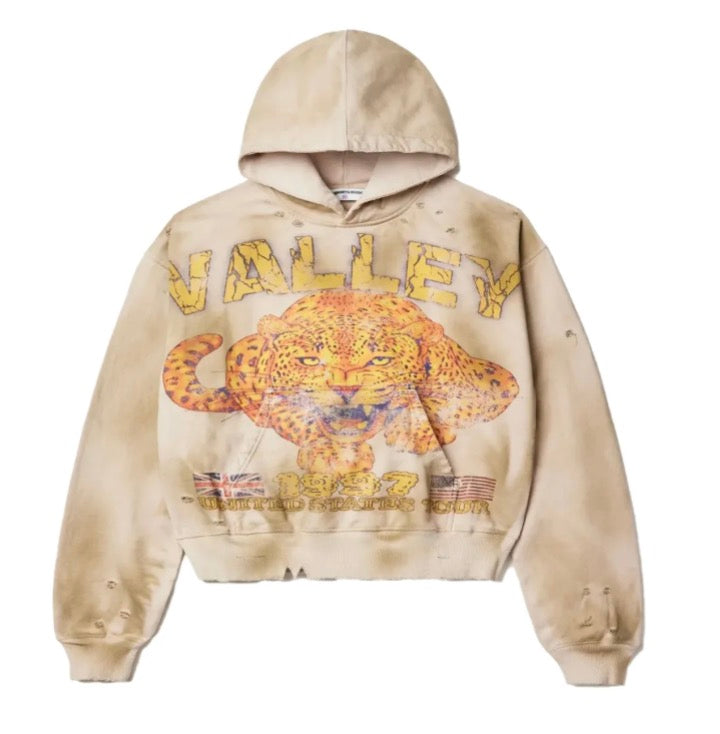 Vale Forever Cheetah Pullover Hoodie Tan