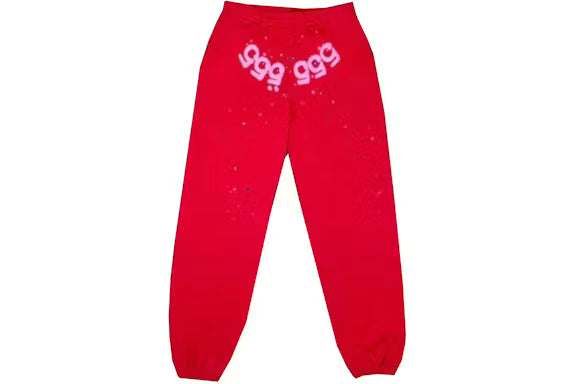 Sp5der Worldwide Pantalón de chándal Rojo Angel Number 555 Rojo