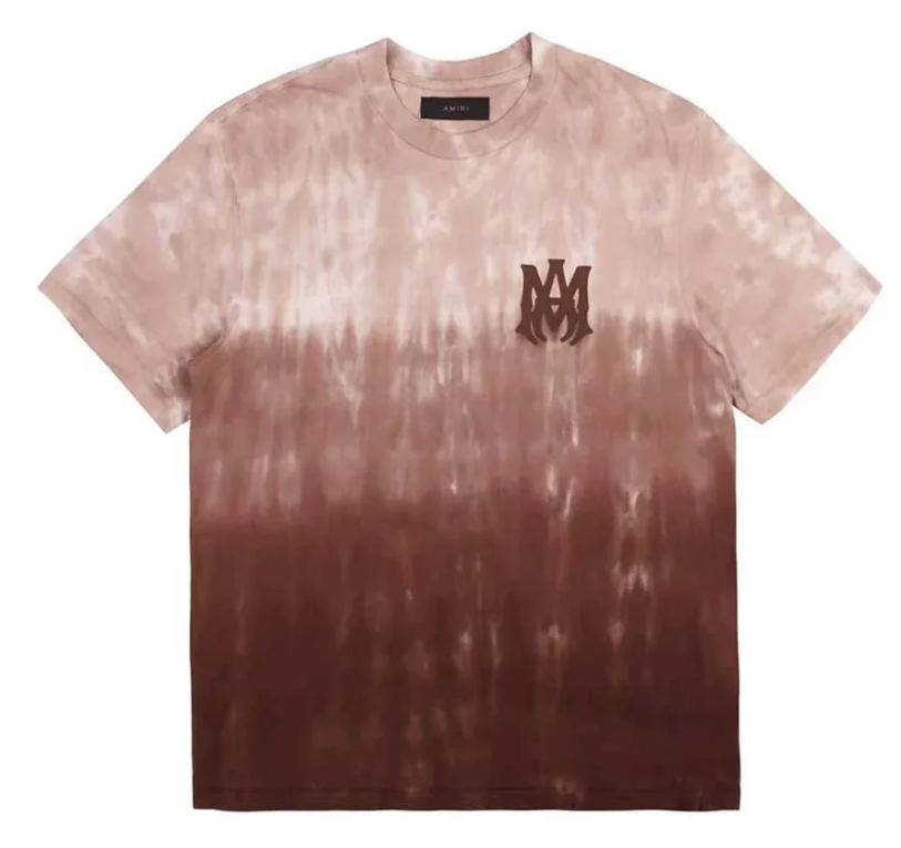 Amiri Dip Dyed Logo Tee Brown