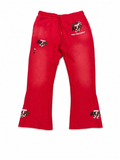 Retrovert red washed flare pants