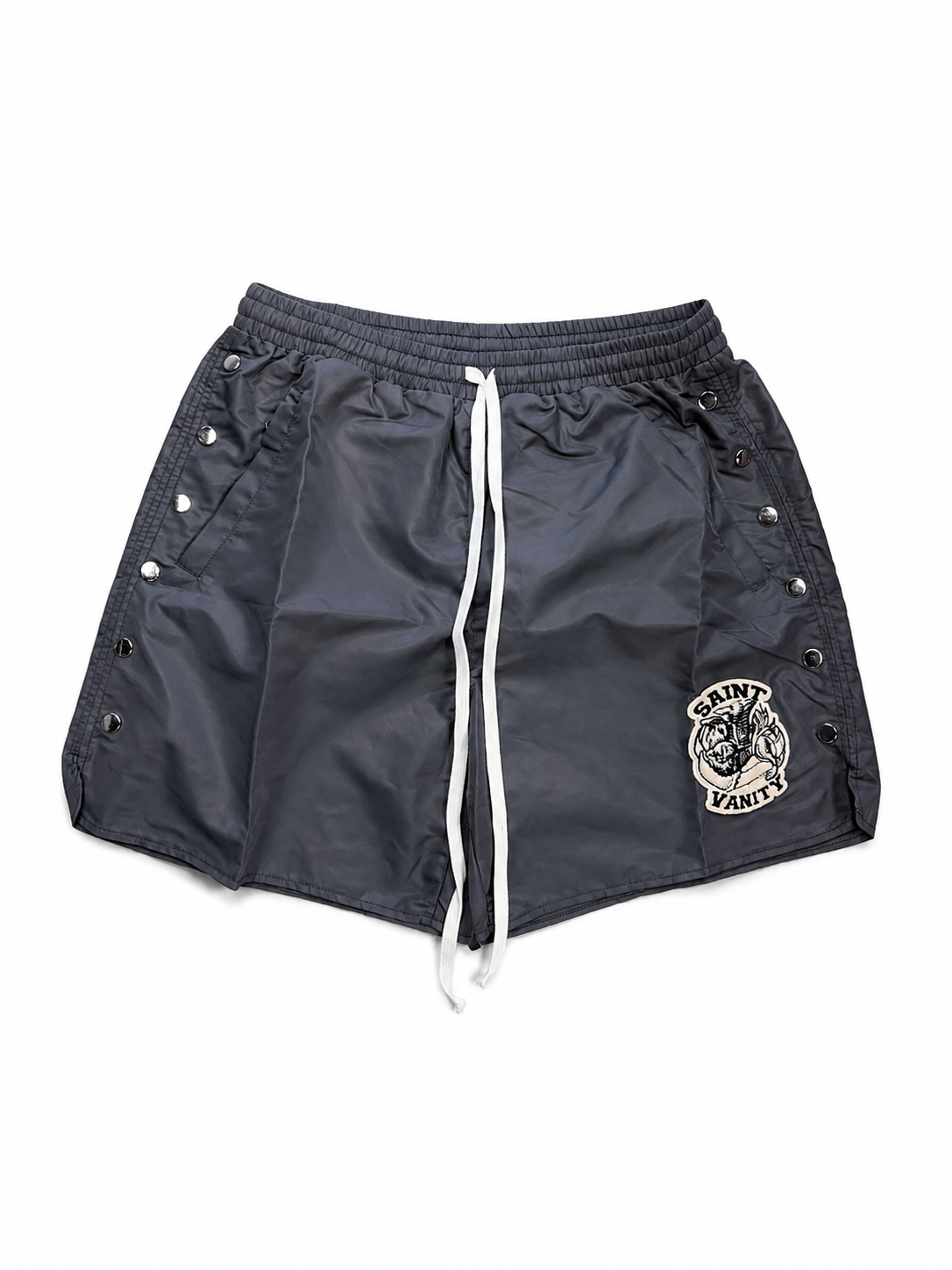 saint vanity nylon cargo shorts grey